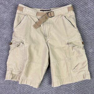 Vintage Y2K Abercrombie & Fitch Cargo Shorts Youth Boy's Size 12 Belted D Ring